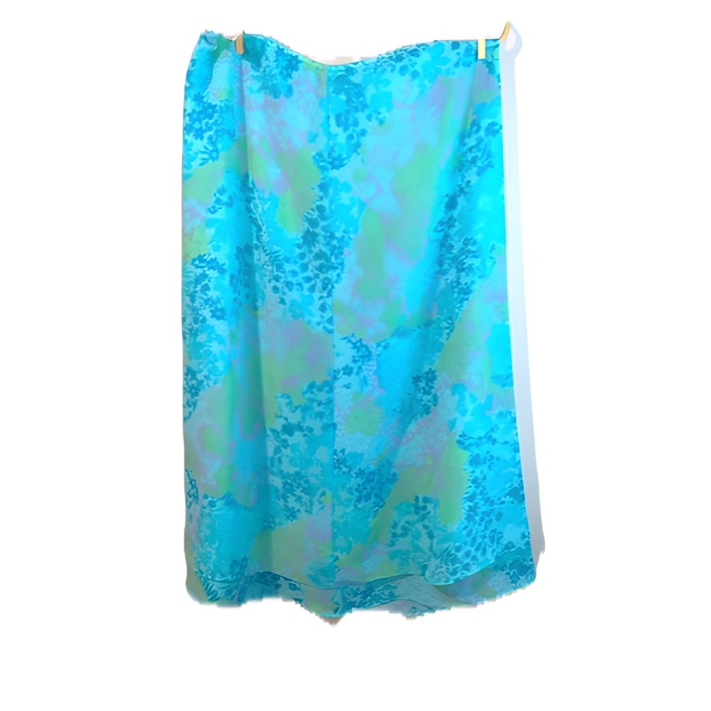 Jaclyn Smith Classic XL Floral and leaf Print Polyester Maxi Skirt